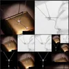 Hangende kettingen hanglagers kettingen hangers sieraden ll romantisch lang lab diamant real 925 sterling sier party bruiloft ch 4t drop