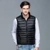 Men's Down Parkas Winter Coat 90% White Duck Puffer Vest Portable Ultra Light Sleeveless Jacket Waistcoat for Men 221110