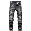 wholesale 2033 Jeans para hombres Jeans de diseñador Desgastados Ripped Biker Slim Fit Motocicleta Denim para hombres Moda jean Mans Pantalones para hommes # 822