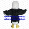 Black White Long Fur Hawk Mascot Costume Falcon Tercel Tiercel Vulture Bald Eagle Vulture Adult Company Popularitet ZX495