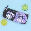 Sanrios Cinnamonroll Kuromi Kitty Cartoon Double Camada Caso L￡pis Caixa Viagem Bolsa de Armazenamento Z￭per Presente Estacion￡rio da bolsa