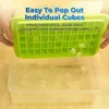 Baking Moulds Ice Square Tray With Lid And Bin 55 Mini Nuggets For Freezer Comes Container Scoop Cover