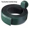 Cinturones Moda Lujo Cinturón de cuero verde para hombres Diseñador Hebilla automática Hombres genuinos 3.5 cm Ancho Correa de cuero DiBanGu