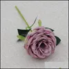 Dekorativa blommor kransar enstaka stam rosblomma 30 cm i längd konstgjord siden rosor bröllop fest hem dekorativa blommor vita dhk3h