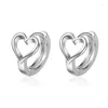 Hoop Earrings Women's Fashion Small Heart Shape Golden/White Minimal Huggies Tiny Female Earring Piercing Jewelry Gifts