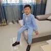 Clothing Sets School uniform Dress boys Formal Birthday Suits Weddings Blazer Pants 2Pcs Kids Gentleman Party Child F64 221110