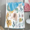 Fleece Throw Soft Plush Minky Baby Blanket Elephant Pattern Receiving Blankets for Boy Girl Toddlers Car Seat Cot 150x110cm - Blue