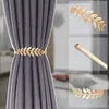 Curtain Spring Rope Tiebacks Alloy Drapery Holdback Elastic Window Ties Backs Curtains Decorative Holdbacks Gold