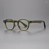 Solglasögon ramar japanska märke acetat fyrkantiga ovala glasögon sköldpaddsdesigner handgjorda glasögon män retro vintage glasögon kvinnor