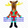 RENEGER MOOSE MASCOT ELK Costume Wapiti Caribou Alces Deer Adult Cartoon Caracterar Shop Celebration Grand Aberting ZX928