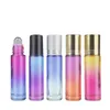 200 pièces 10 ml dégradé de couleur rouleau sur bouteilles en verre pour huiles essentielles rechargeable bouteille de parfum déodorant conteneurs