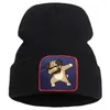 Bérets Hip Hop Cool Dog Bonnet Hommes Chapeaux Unisexe Casual Bonnet Tricoté Chaud Coton Sport Bonnet Femmes Casquettes Harajuku En Plein Air Skullies Chapeau