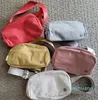 Projektanci Pakiety w paski lullu w paski torby na zewnątrz sportowy bombag bum klatka piersiowa joga torebka portfel fanny plecak moda nylon słynne ramię krzyżowe
