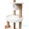 Scratchers Pet Cat Tree House Condo Multi-Level Cat Toys Griffoir pour bois