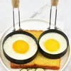Ferramentas de panificação anel de ovo 4 pacotes 3.5 "com ferramenta de café da manhã com revestimento anti-scald de madeira de madeira para fritar/modelar