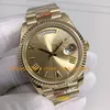 16 Modello Orologio automatico Mens 904L Data in acciaio 40 mm Giallo Gold Glass Glass Champagne Diaria Cal.3255 Movimento V12 Orologi da polso orologi da polso