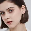 Hoop Earrings Women's Fashion Simple Style Tiny Small Smooth Huggies With Cross Pendant Charming Dangle Earring Accessories