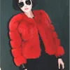 Women Coat Thanksgiving Gift Winter Imitation Fox Faux Fox Fur Short Jacket Outdoor Leisure Fashion Street långärmad multicolor Pure Color Coats