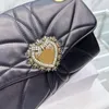 Women Chain Bag Flap Thread Handbags Crossbody Messenger Bags Quilted Shoulder Bags Small Coin Purse Genuine Leather Flower Heart Gold Plated Quality Wallet Pouch