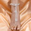 Fußkettchen Kubanische Schmetterling High Heel Fußkettchen Für Frauen Qualität Armband Kristall Hip Hop Fuß Zehenring Strand Schmuck Sandale Geschenke