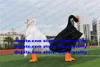 White Black Swan Cygnus Goose Geese Mascot Costume Adult Cartoon Character Ambulatory Walking Corporate Image Film zx770