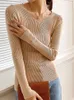 Maglioni da donna Abrini da donna con scollo a V intimo casual pullover a maniche lunghe in maglia maglioni maglione sottile inverno 2022