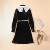 Vestidos franceses Retro Star Mesma saia de camisa outono e inverno Little Fragrance Goddess Style High End Length Length Dress