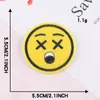 Notions Cute Cartoon Iron on Patches Yellow Smile Face Embroidery Patch for Clothes Sew on Hats Backpacks DIY Crafts