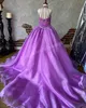 Orchid Girl Pageant Dress 2023 Crystal Straps Back Sequin Velvet Little Kids Birthday Formal Party Gown Infant Toddler Teens Preteen Tiny Young Junior Miss Children