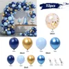 Décoration de fête or noir ballon guirlande arche Kit confettis Latex 30e 40e 50e anniversaire ballons décorations adultes bébé douche