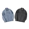 Jackets masculinos Primavera e outono 2022 Jaqueta de jeans lavada masculina letra tridimensional selo de aço solto de duas cores