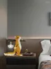 Table Lamps Resin LED Squirrel Lamp Cartoon Fine Ornaments Desk Decoration Bedside Net Red Light Cute Personalized Gift Lampe B