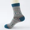 Men's Socks Casual Mens Soft Thick Warm Wool Blends Winter Men Retro Style Colorful Mans Sock Breathable Sokken
