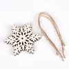 Christmas Decorations White Tree Snowflakes Stars DIY Hanging Ornaments Pendant Wooden Table Confetti Home