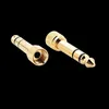 Gold-Kopfhörer-Anschluss, 6,35 mm Stecker auf 3,5 mm Stereo-Stecker, Audio-Mikrofon-Schrauben-Adapter-Konverter