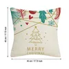 Pillow Christmas Linen Hug Pillowcar Box Santa Sleeve Sofa 18x18 Inch