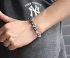 Linkarmbanden 38G Solid Sterling Silver 925 Skull Toggle Bracelet Men Women Dick Band Cool Antieke sieraden Gratis doos geschenken