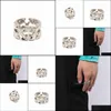 Cluster Rings European And American Street Fashion Brand Off W 925 Sier Arrow Ring Men Women Hiphop Highquality Trend Hollow Rings C Dh8Qp