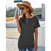 Women's T Shirts R5 Wholesale Women Summer T-Shirt 2022 Casual Loose Short Sleeve TShirts Sexy Ladies Plus Size Shirt Womens Clothing Tops