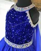 Crystals Girl Pageant Dress 2023 with Cape Ballgown AB Sten Vit Chiffong Litet barn Födelsedag Formell festklänning Småbarn Tonåring Preteen Halter Neck Nyckelhål ritze roise