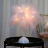 Night Lights Nordic Feather Light Fairy Desktop Lamp For Home Living Room Bedroom Party Wedding Ornament Romantic Decoration