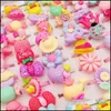 Band Rings Fashion 200Pcs/Lots Mixed Plastic Children Ring Resin Jewelry Kids Gift Boys Girls Cartoon Animal Flowers Fruit Baby Tang