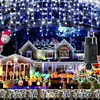 Strings Christmas Lights Outdoor Icicle Light 400LED 32.8FT Connectable Curtain Fairy String For Holiday Party Wedding Xmas Decor
