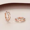 2022 nouvelle mode boucles d'oreilles cerceau à la mode clair Zircon géométrique chaîne boucle d'oreille pour les femmes oreille percé mariage fête bijoux cadeau Pendientes top qualité