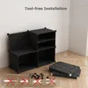 Kleidung Lagerung DIY Kunststoff Staubdicht Schuh Schrank Multilayer Rack Schuhe Stiefel Organizer Mit Tür Home Möbel Platzsparend