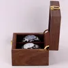 Obserwuj pudełka 2 gniazda drewnianego wyświetlacza szklana organizator biżuterii