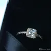 2022 Real 925 Sterling Silver CZ Diamond Ring avec logo Boîte d'origine Fit Pandora style 18K Gold Bague de mariage Bijoux de fiançailles pour femmes