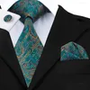Bow Ties 2022 Fashion Novel Multicolor Green Yellow Pink Silk Tie For Party Hanky Cufflinks Set C-519