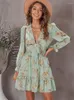 Casual jurken elegant voor vrouwen 2022 zomer vrouwelijke cottagecore jurk vrouw kleren mode boho floral chiffon sexy verjaardag outfits