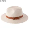 Brede rand hoeden emmer 61 cm groot formaat rietje voor vrouwen mannen zomer zonbescherming strand pet panama fedora jazz 221110